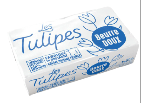 Beurre doux (2x 500G) - Les Tulipes - DLC 01/26