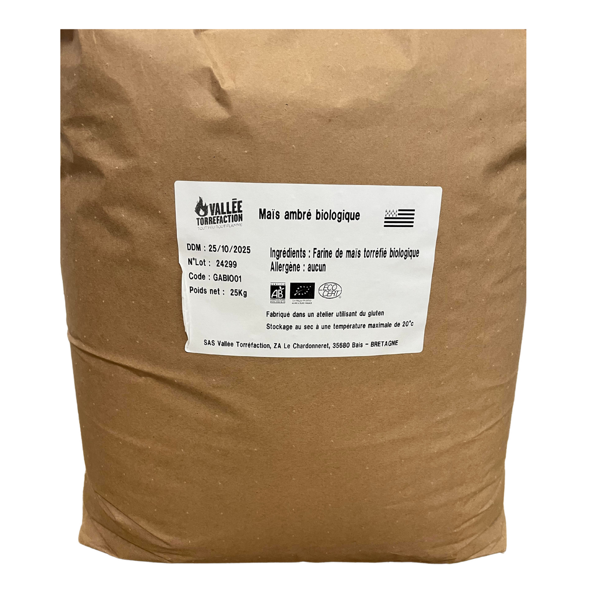 Farine de maïs torréfiée Ambrée BIO