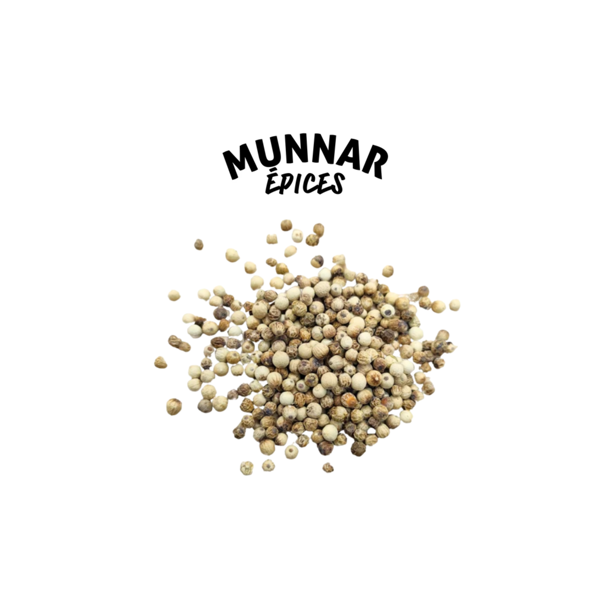 Poivre blanc du Sri Lanka BIO - Sachet 500G - Munnar Epices