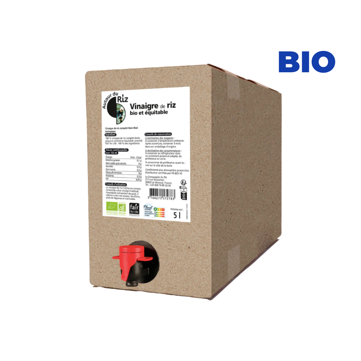 Vinaigre de riz complet BIO et équitable