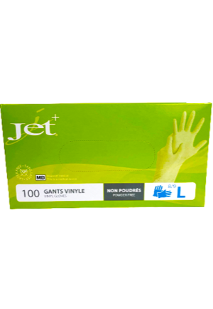 Gants en vinyle non-poudrés - Taille L
