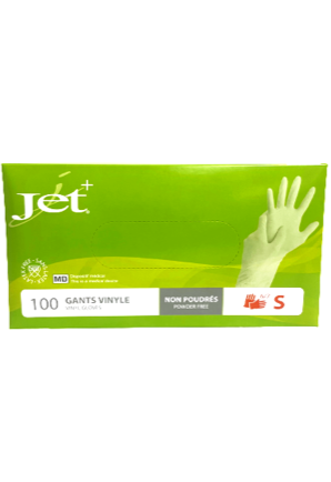Gants en vinyle non-poudrés - Taille S