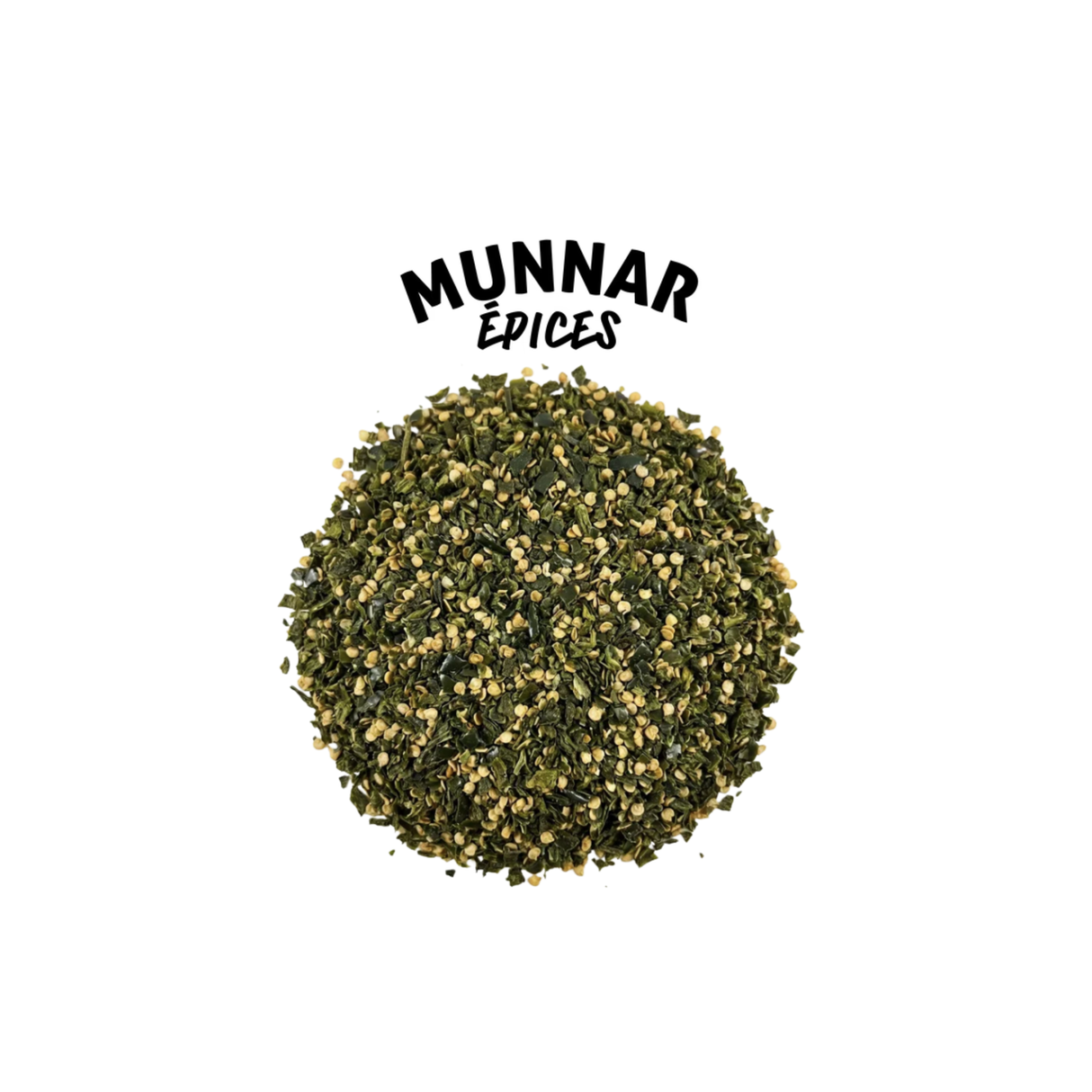 Piment Jalapeño vert - concassé - Sachet 350G - Munnar Epices