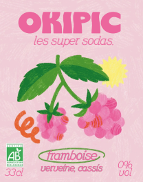 OKIPIC framboise, verveine, cassis BIO 33CL