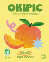 OKIPIC Pêche, thym, rooibos BIO 33CL