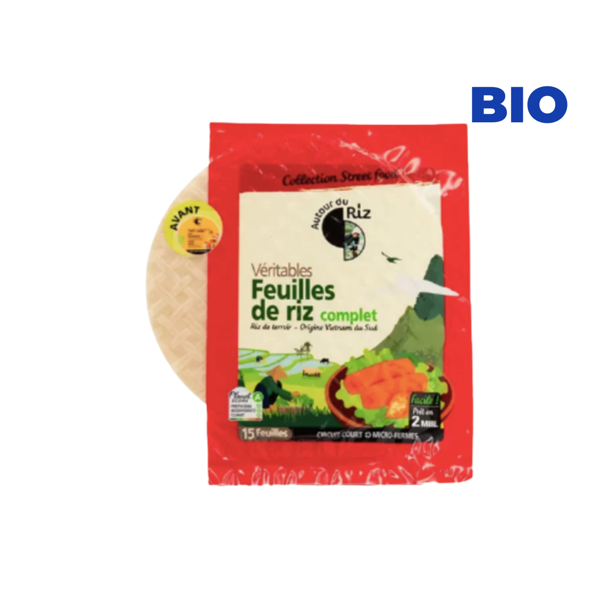 Feuilles de riz complète BIO - ∅ 22cm