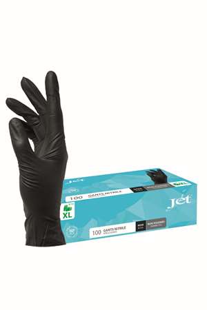 Gants en nitrile noir non-poudrés - Taille XL