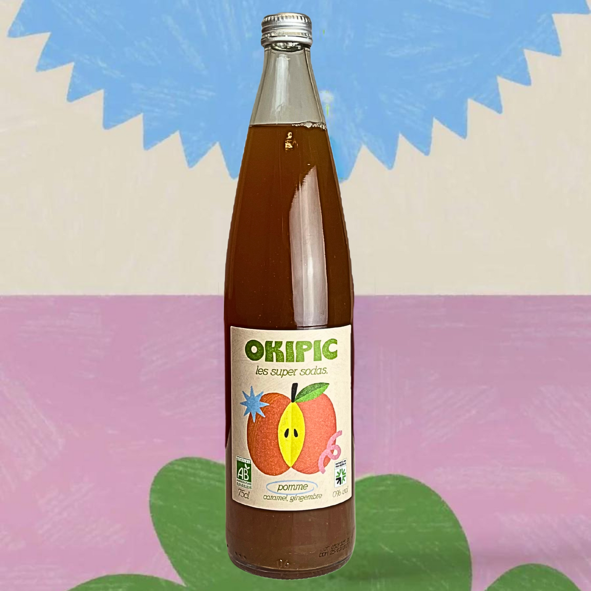 OKIPIC Pomme, caramel et gingembre BIO 75CL