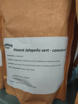 Piment Jalapeño vert - concassé - Sachet 350G - Munnar Epices