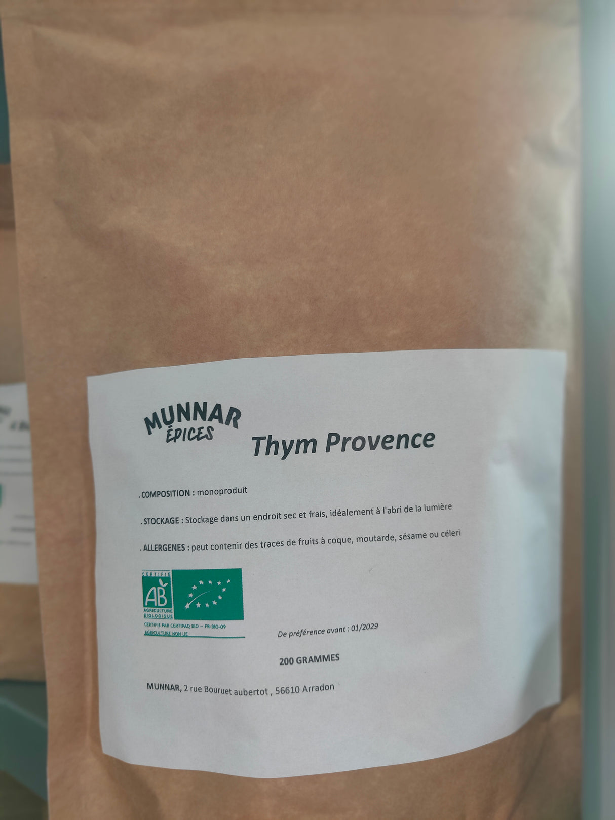 Thym de Provence BIO - Sachet 200G - Munnar Epices