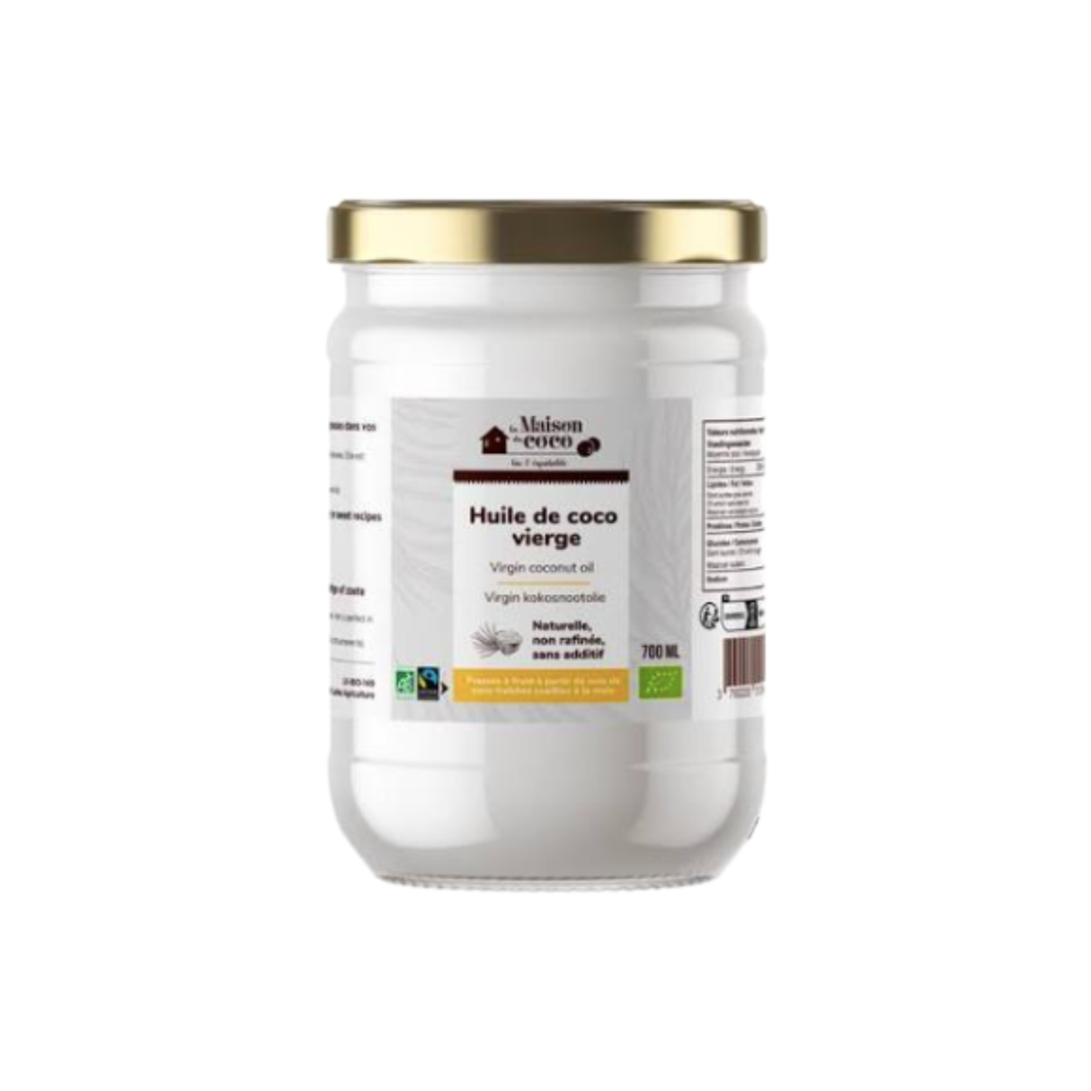 Huile de coco vierge Bio et équitable