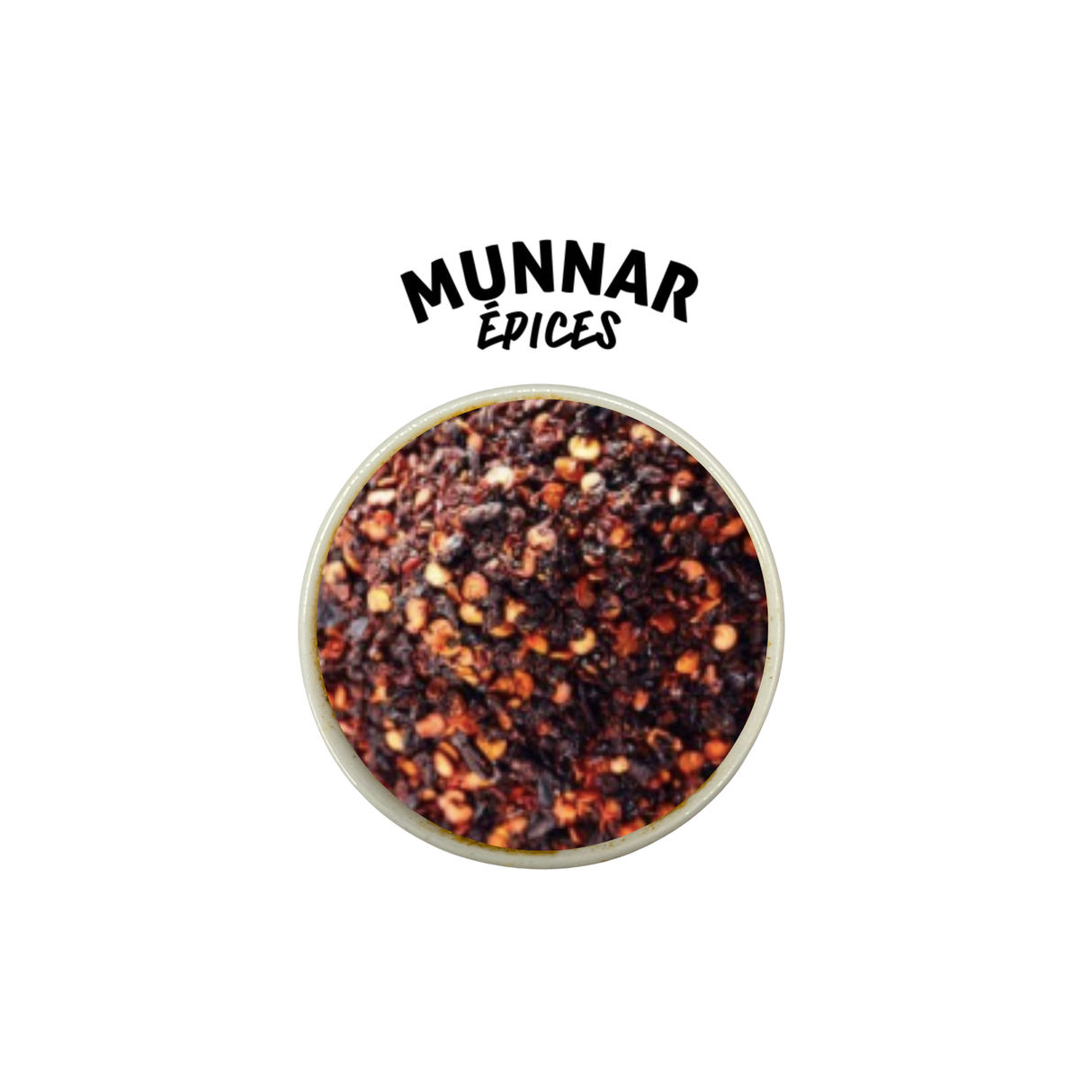Piment Chipotle - concassé - Sachet 350G - Munnar Epices