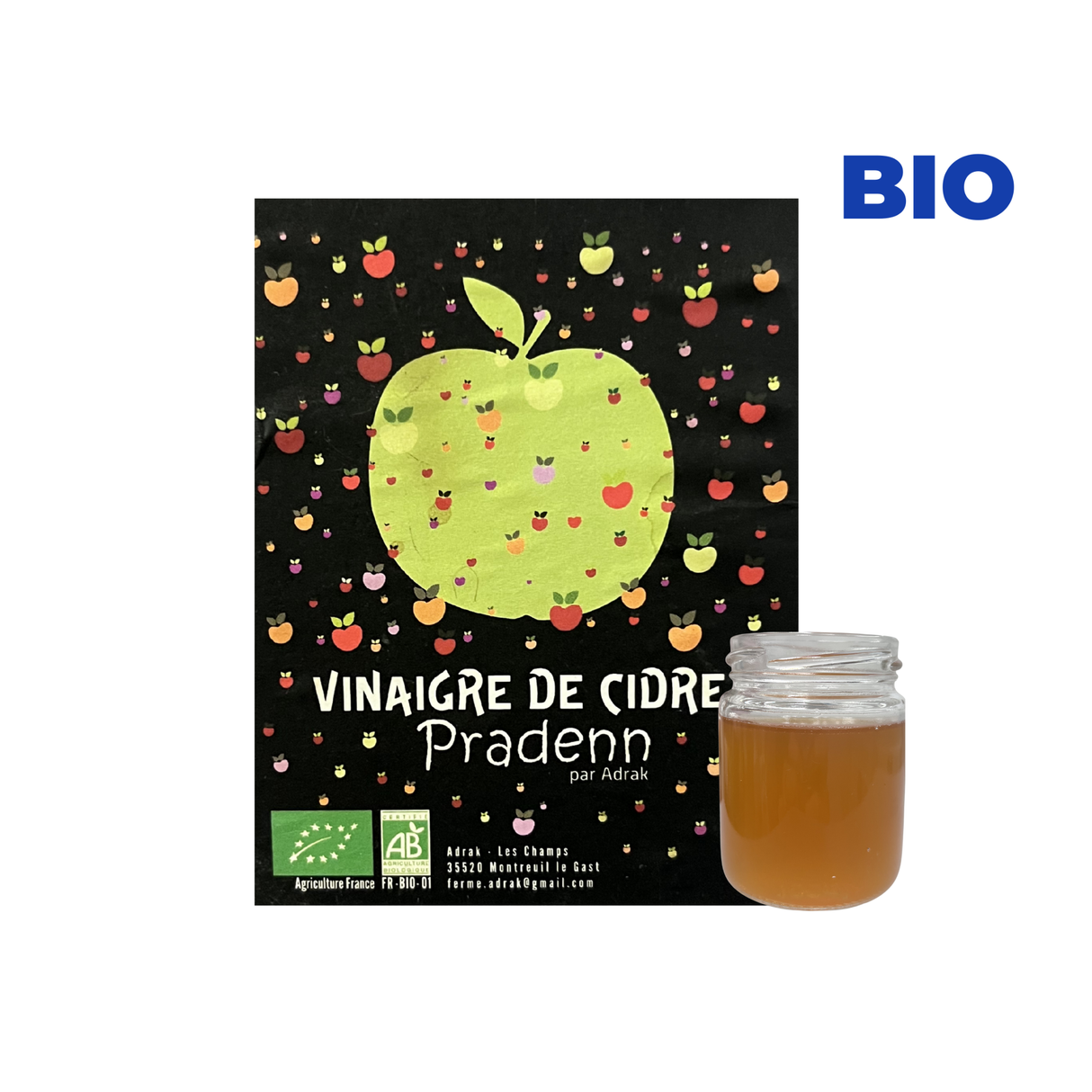 Vinaigre de cidre BIO Ferme de Pradenn (35) - Terres de Sources
